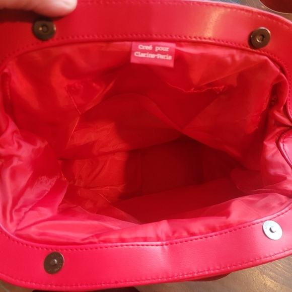 Clarins Red Floral Tote Bag - Picture 4 of 6